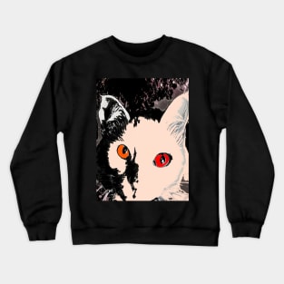 gato blanco Crewneck Sweatshirt